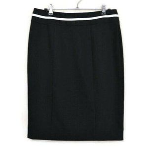 SENORITA Black & White Pencil Midi Office Corporate Skirt Size 10 - BNWT